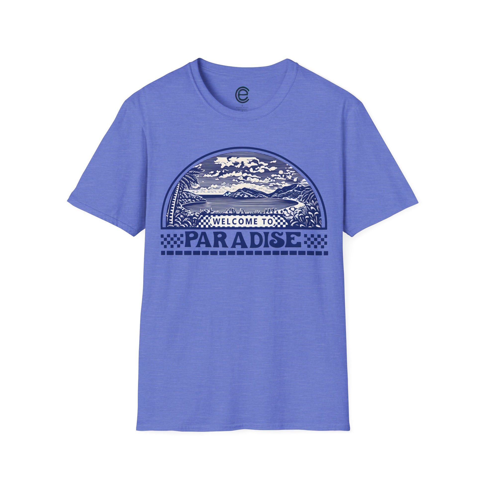 Welcome to Paradise - Heather Royal Graphic T-Shirt