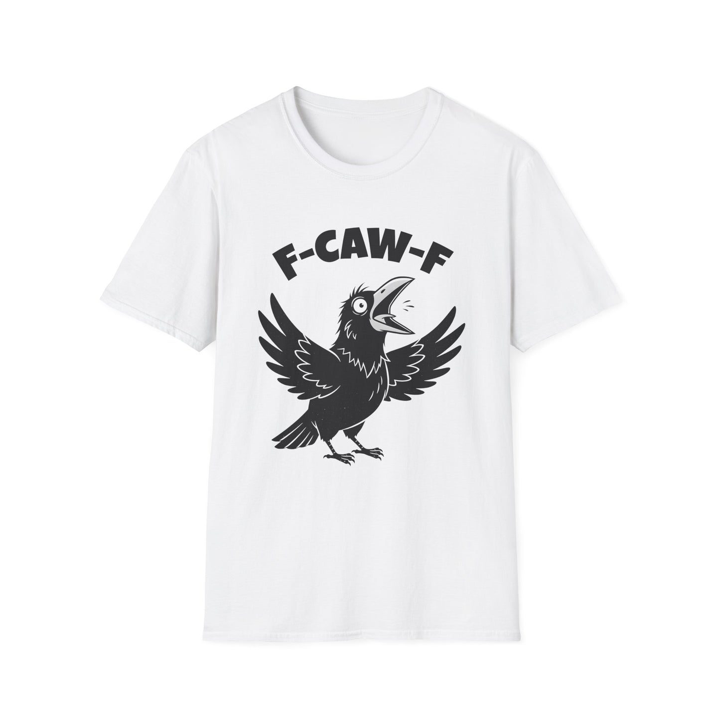 White Crow F-CAW-F T-Shirt - Funny - Humorous - Bird Squawking