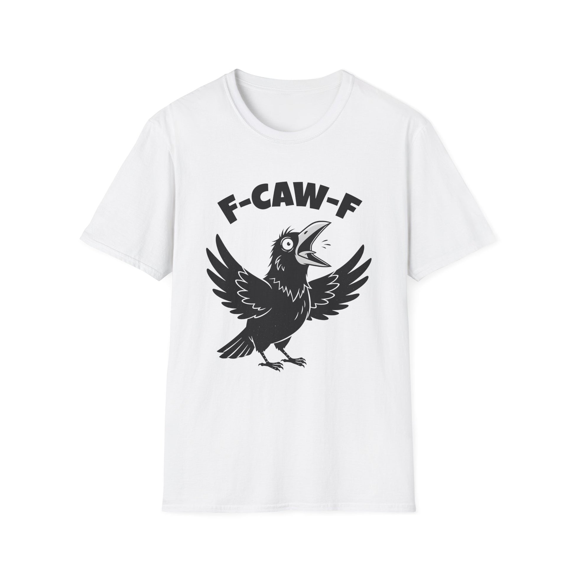 White Crow F-CAW-F T-Shirt - Funny - Humorous - Bird Squawking