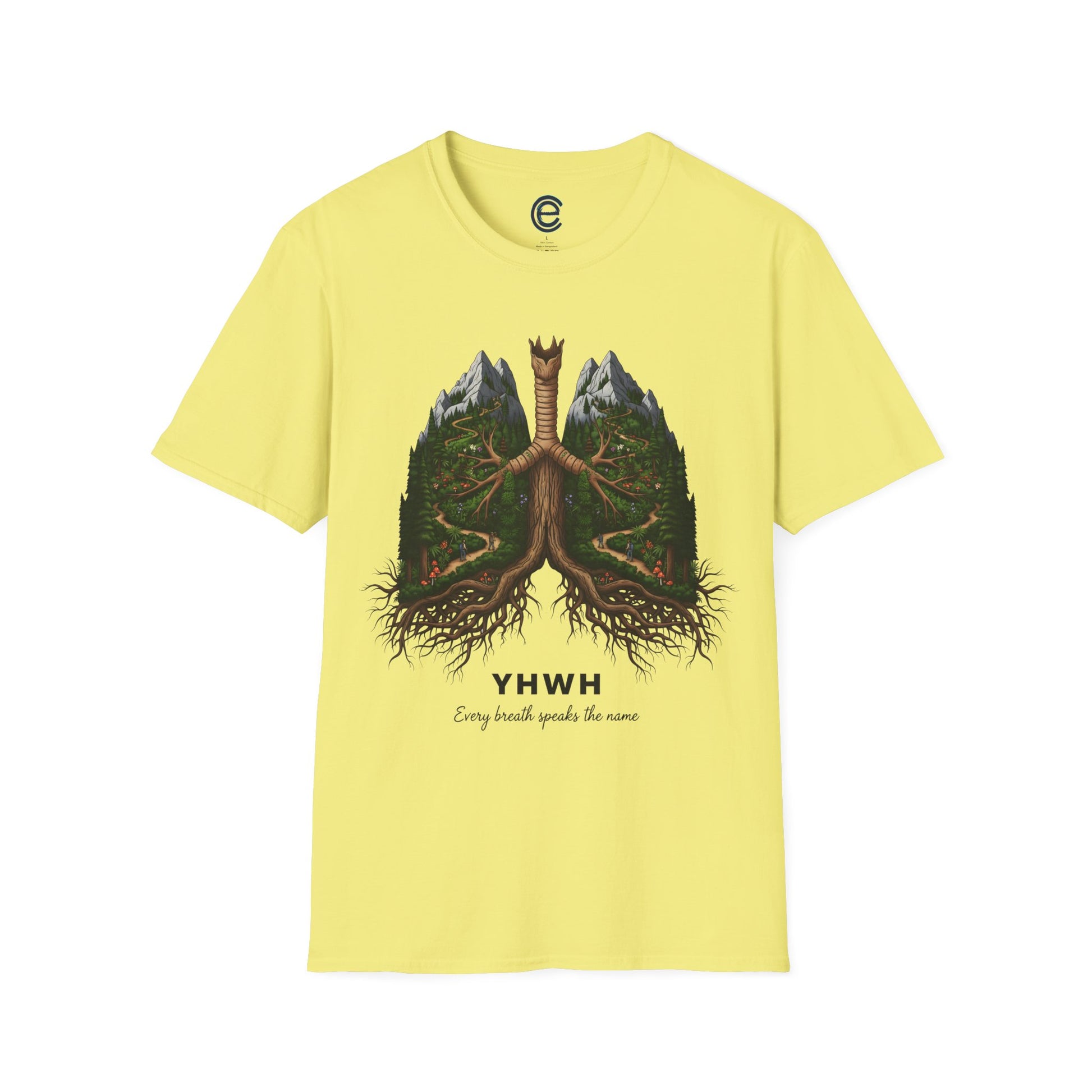 YHWH - Every Breath Connects Us All - Cornsilk Graphic T-Shirt