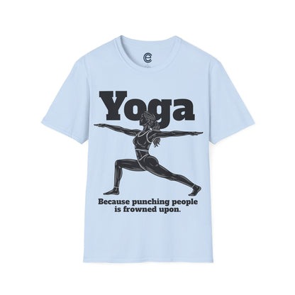 Yoga, Because... - Black Graphic T-Shirt