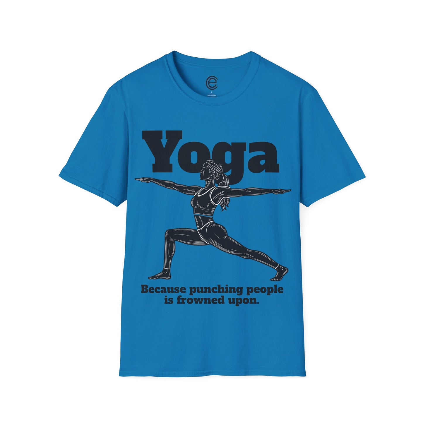 Yoga, Because... - Cornsilk Graphic T-Shirt
