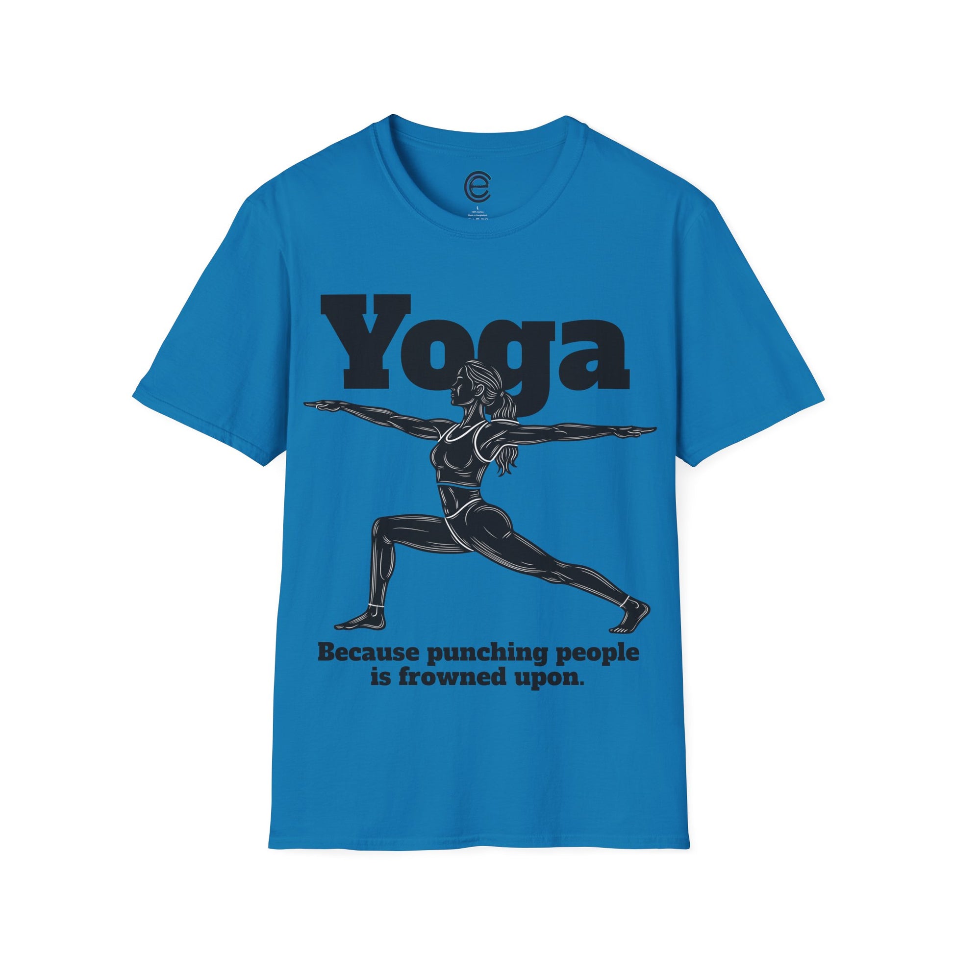 Yoga, Because... - Cornsilk Graphic T-Shirt