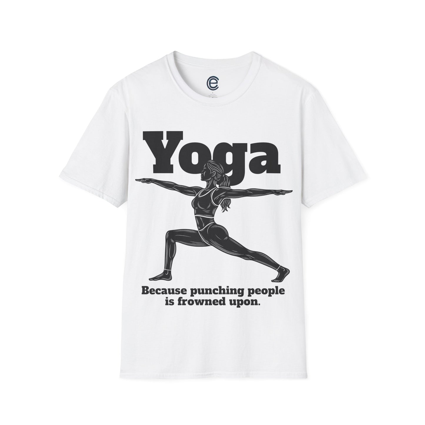 Yoga, Because... - Gold Graphic T-Shirt