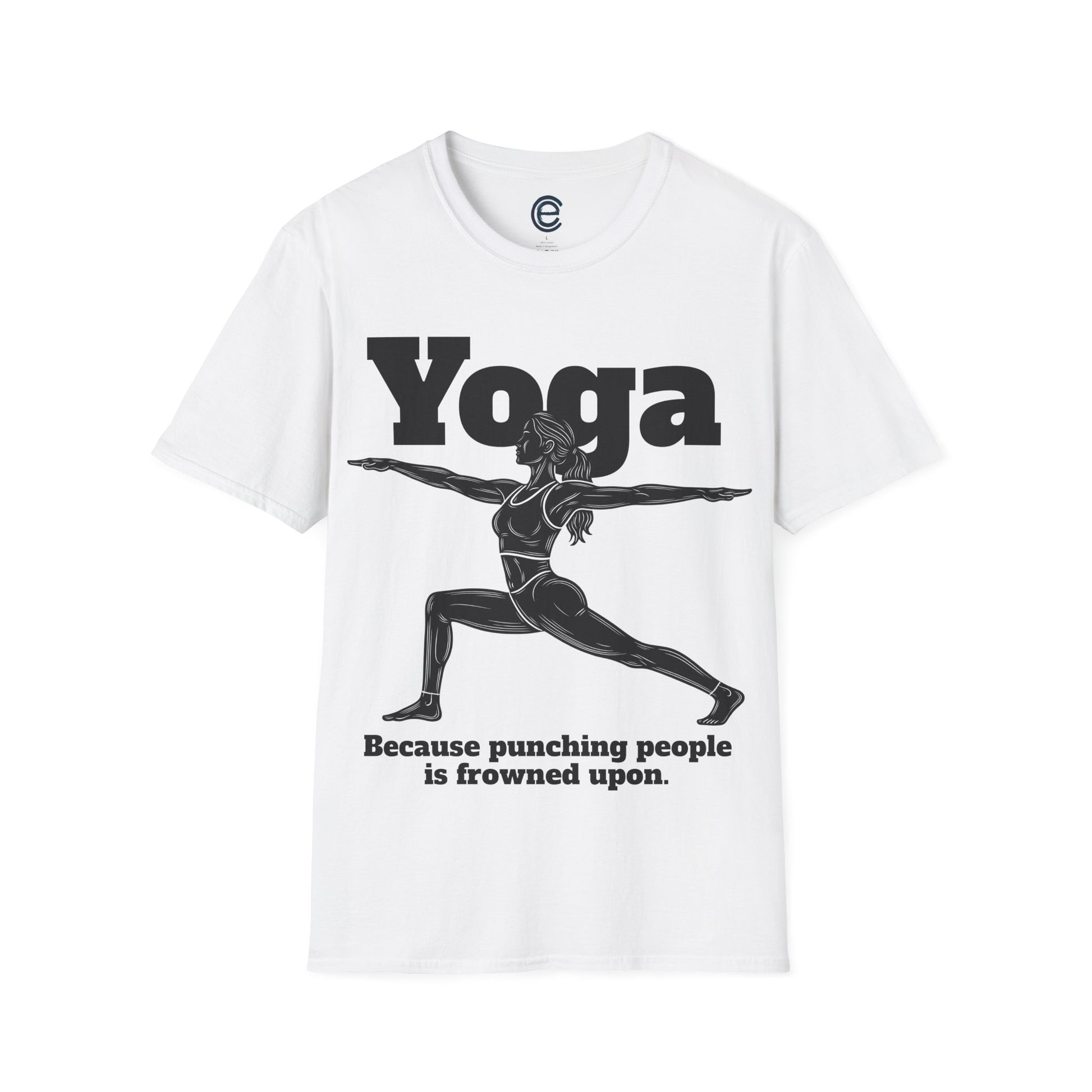 Yoga, Because... - Gold Graphic T-Shirt