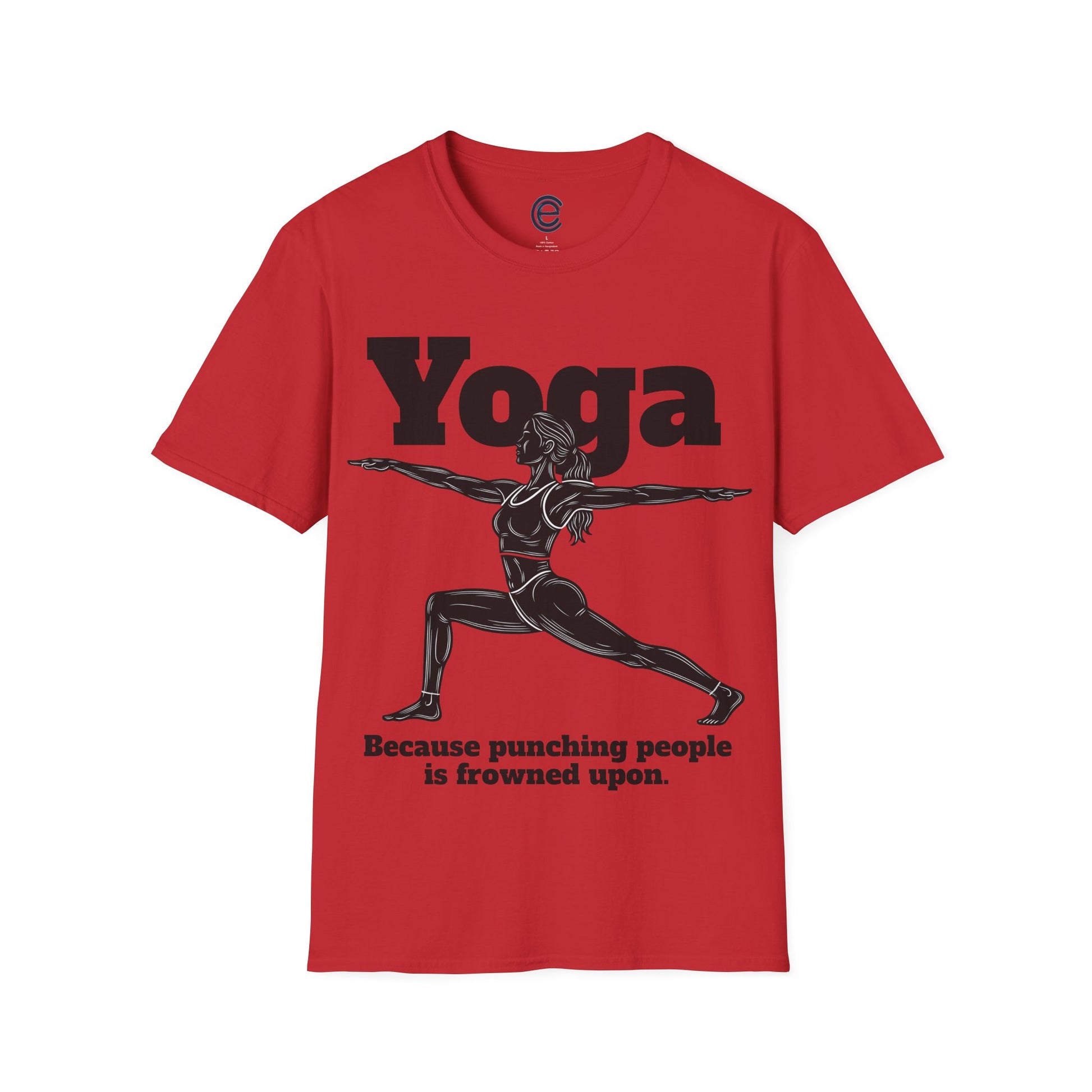Yoga, Because... - Natural Graphic T-Shirt