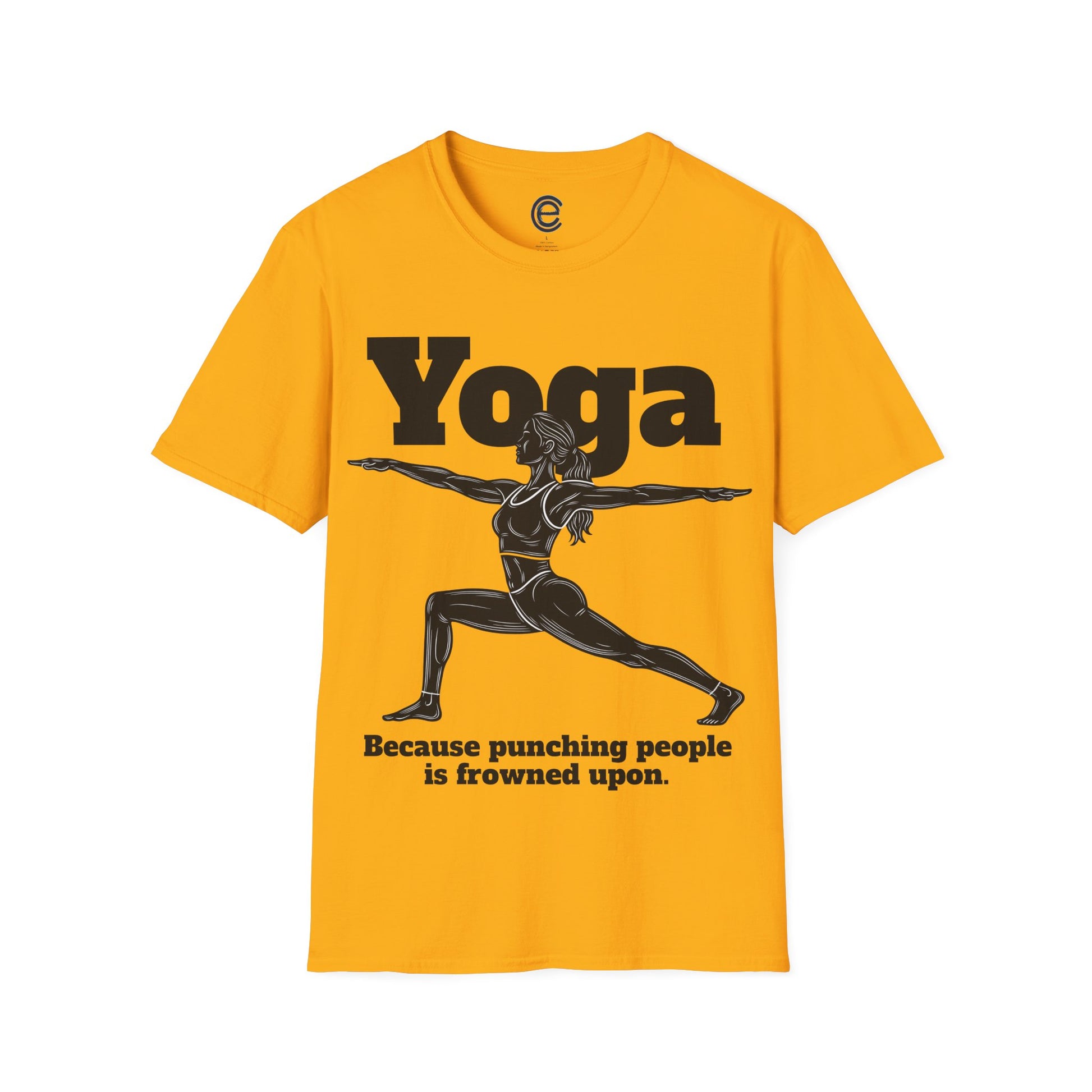 Yoga, Because... - Navy Graphic T-Shirt