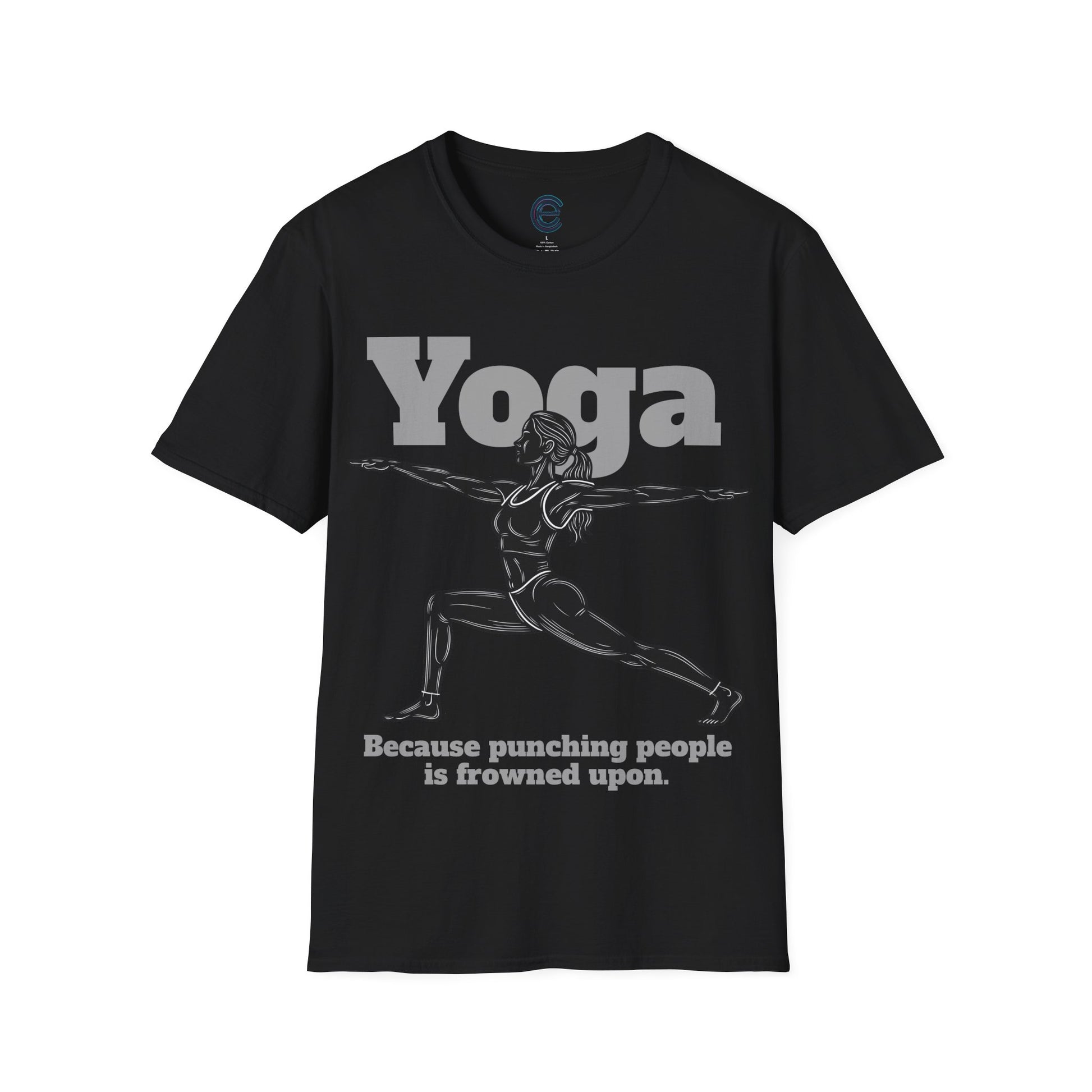 Yoga, Because... - Sapphire Graphic T-Shirt
