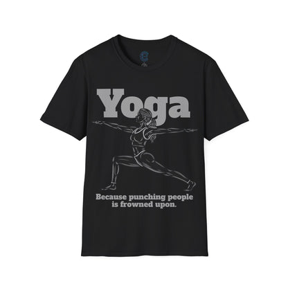 Yoga, Because... - Sapphire Graphic T-Shirt
